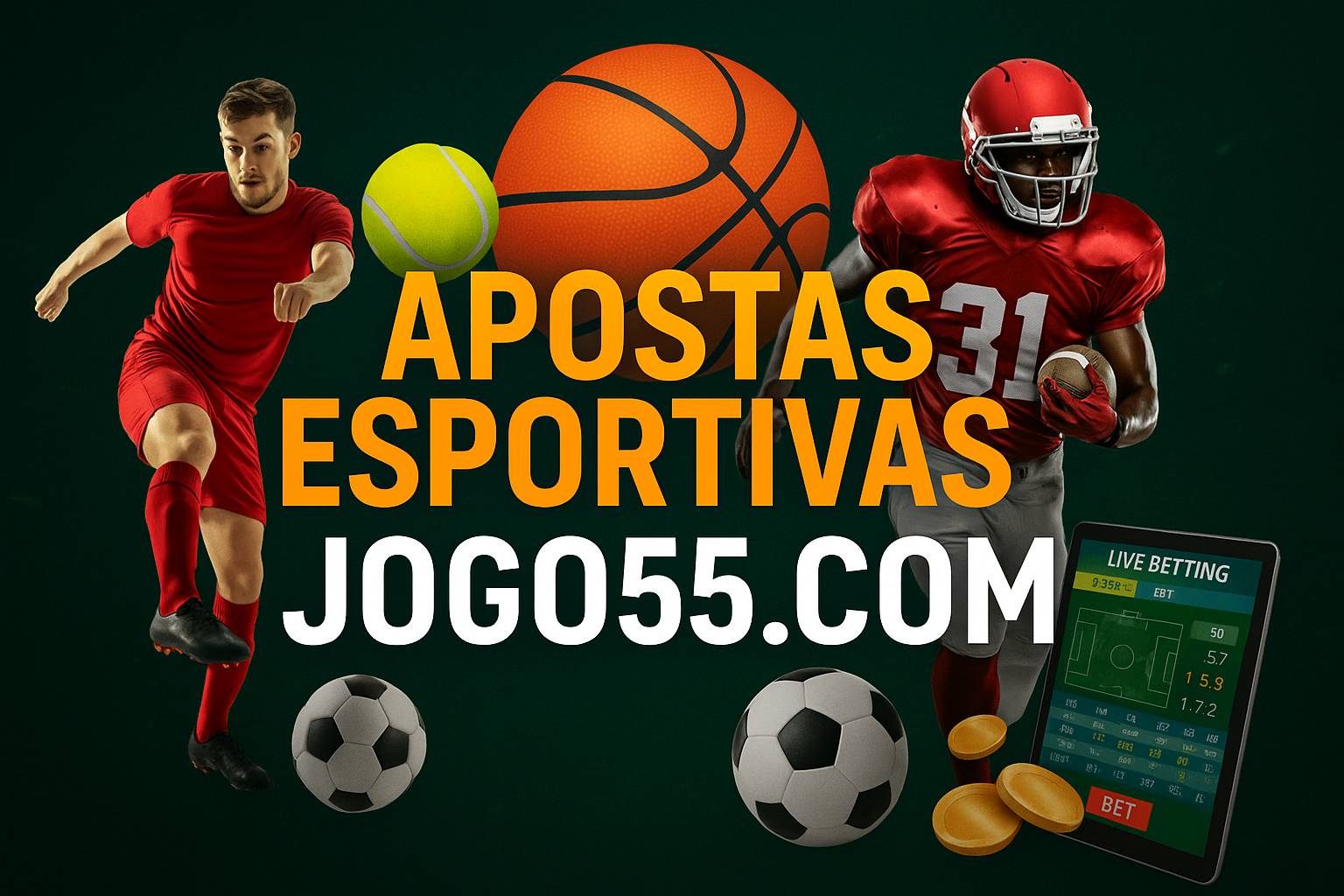 Apostas esportivas no cassino online JOGO55.COM